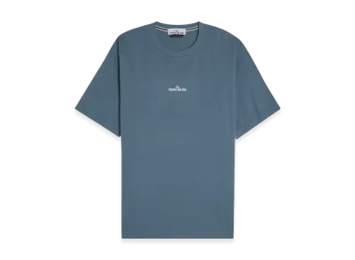 Stone Island 2RC89 'Scratched Paint One' Print Short Sleeve T-Shirt - 24SS "Avio Blue"