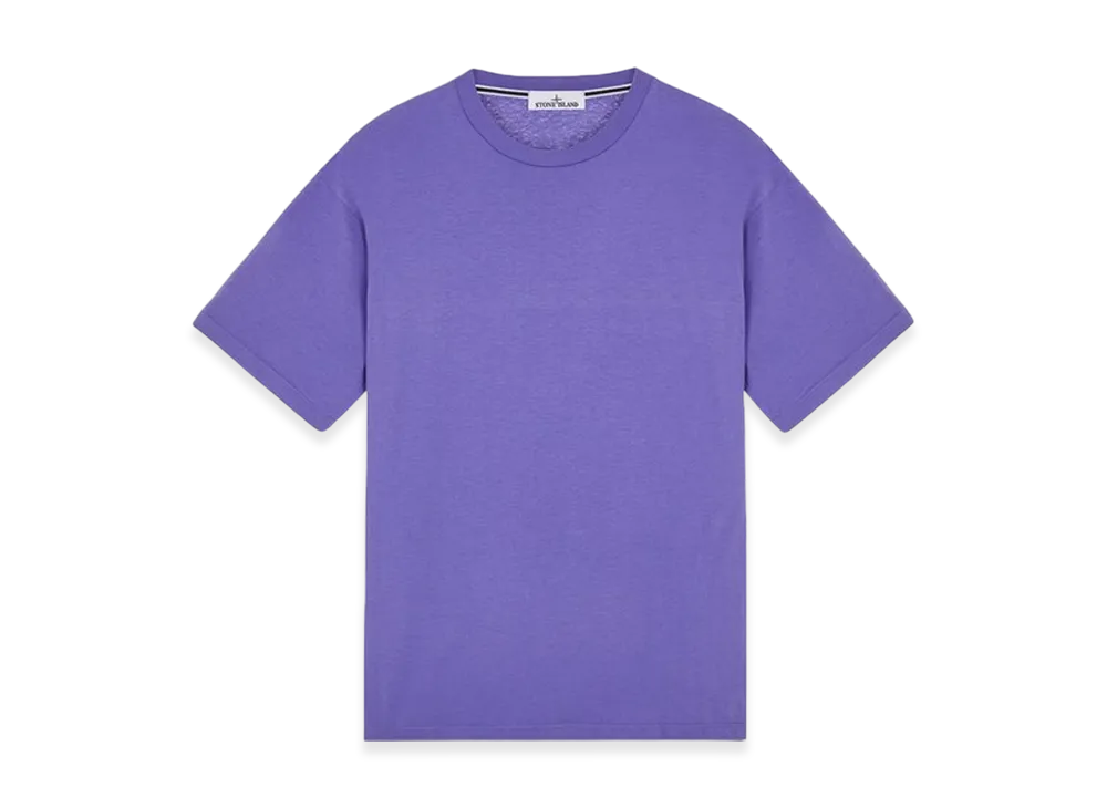 Stone Island 2RC86 Stripes Six Print Short Sleeve Cotton T-Shirt - 24SS "Lavender"