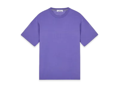 Stone Island 2RC86 Stripes Six Print Short Sleeve Cotton T-Shirt - 24SS "Lavender"