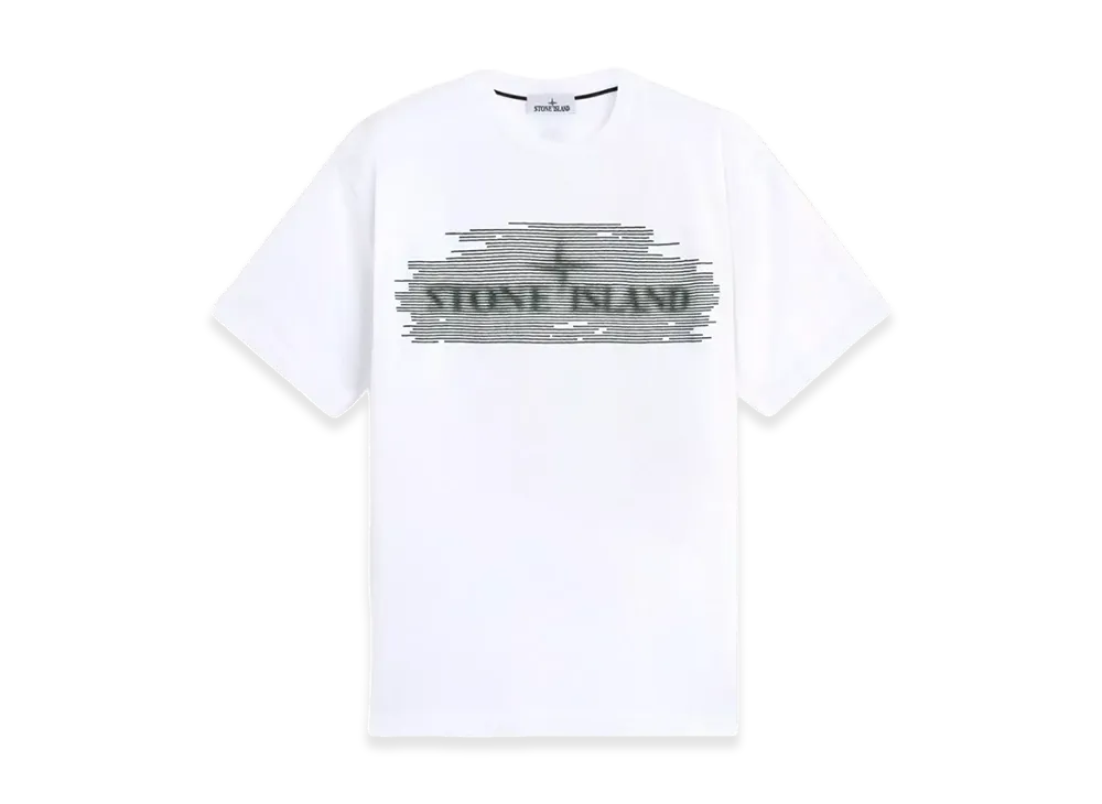 Stone Island 2RC86 24/2 Cotton Jersey T-Shirt with Optical One Print - 24FW "White"