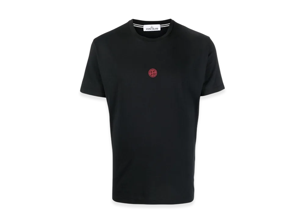 Stone Island 2NS97 30/1 Cotton Jersey Solar Eclipse Three Print Garment Dyed T-Shirt - 22SS "Black"