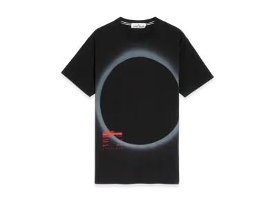 Stone Island 2NS95 30/1 Solar Eclipse One Print Garment Dyed T-Shirt - 22SS "Black"