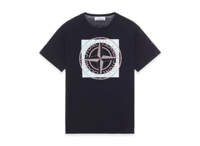 Stone Island 2NS93 Cotton Jersey Garment Dyed Tricromia Two T-Shirt - 22SS "Black"