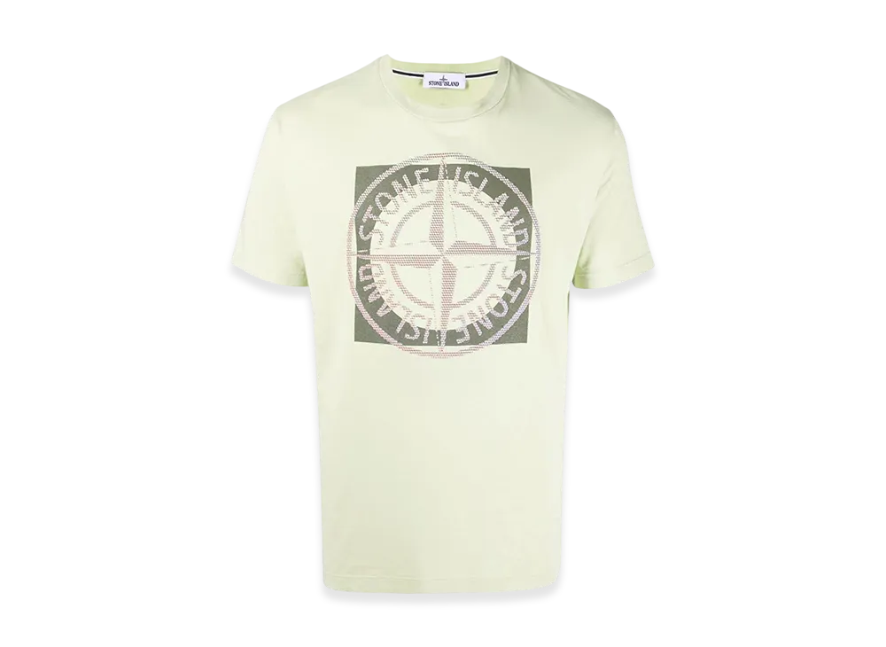 Stone Island 2NS93 Cotton Jersey Garment Dyed Tricromia Two T-Shirt - 22SS "Light Green"