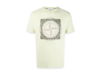 Stone Island 2NS93 Cotton Jersey Garment Dyed Tricromia Two T-Shirt - 22SS "Light Green"