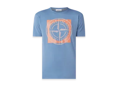 Stone Island 2NS93 Cotton Jersey Garment Dyed Tricromia Two T-Shirt - 22SS "Powder Blue"