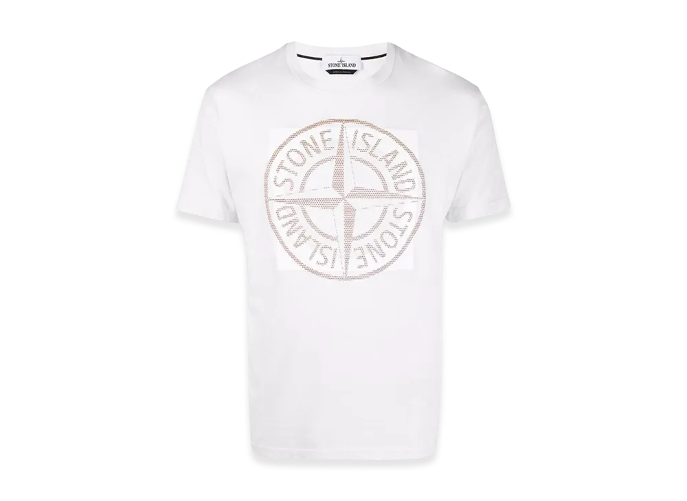 Stone Island 2NS93 Cotton Jersey Garment Dyed Tricromia Two T-Shirt - 22SS "Ice"