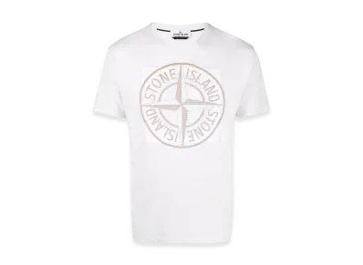Stone Island 2NS93 Cotton Jersey Garment Dyed Tricromia Two T-Shirt - 22SS "Ice"