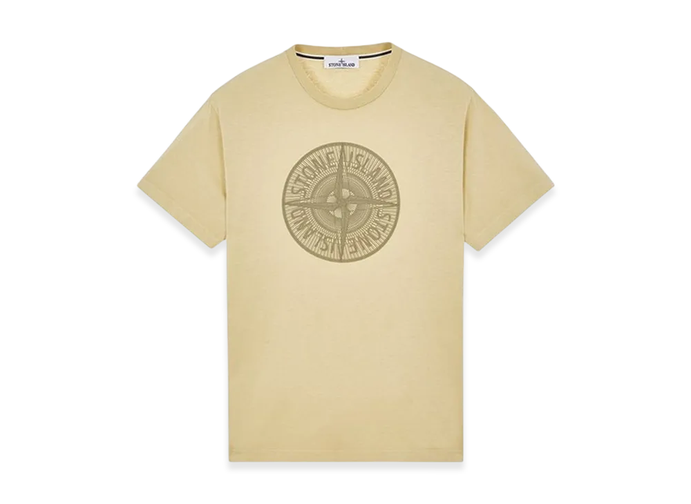 Stone Island 2NS92 Industrial Two Print Garment Dyed Short Sleeve T-Shirt - 23FW "Ecru"