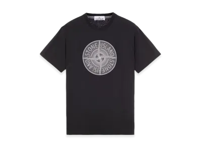 Stone Island 2NS92 Industrial Two Print Garment Dyed Short Sleeve T-Shirt - 23FW "Black"