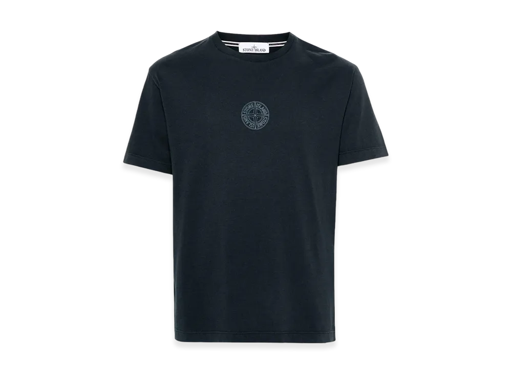 Stone Island 2NS92 Cotton Jersey T-Shirt with Seasonal Quilting One Print - 24FW "Navy Blue"