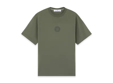 Stone Island 2NS92 Cotton Jersey T-Shirt with Seasonal Quilting One Print - 24FW "Musk Green"