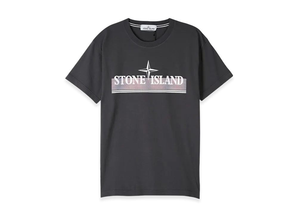 Stone Island 2NS92 30/1 Cotton Jersey Tricromia One Print Garment Dyed T-Shirt - 22SS "Dark Grey"