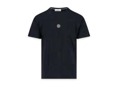 Stone Island 2NS86 60/2 Cotton Jersey Garment Dyed Lettering One Print T-Shirt - 23SS "Black"