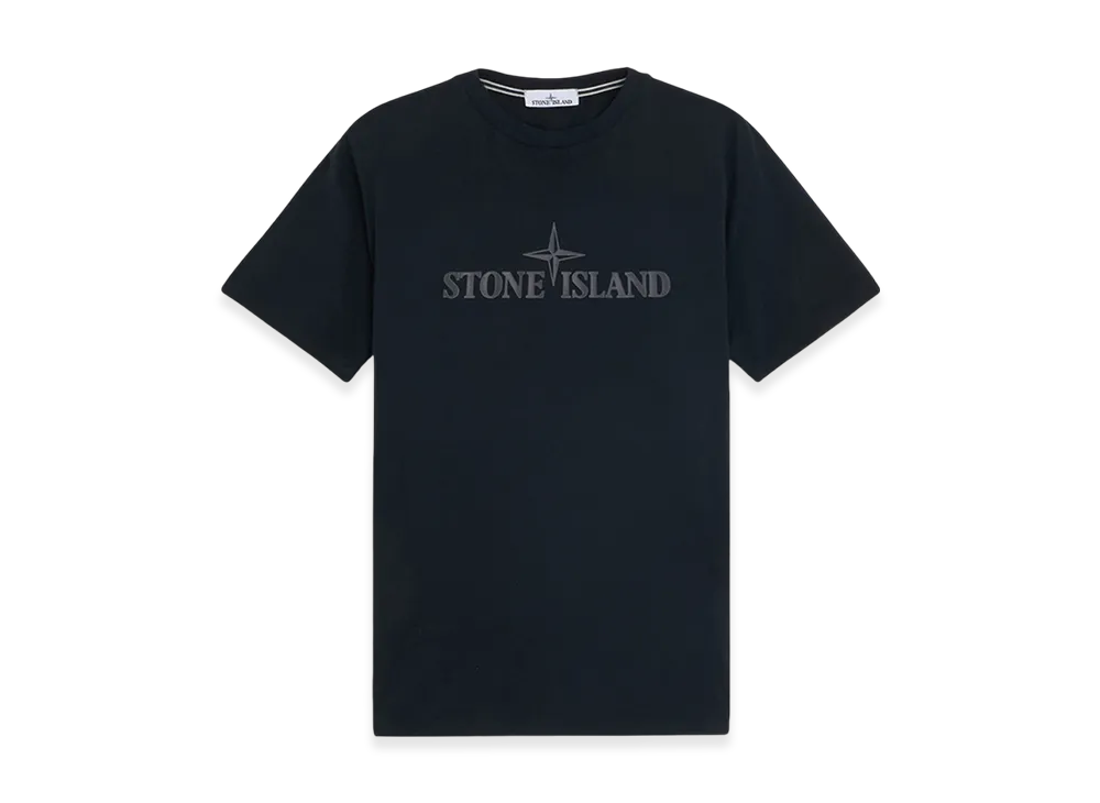 Stone Island 2NS80 Cotton Jersey T-Shirt with Institutional Three Print - 24FW "Navy Blue"