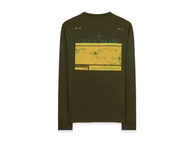 Stone Island 2ML66 Block Two Long Sleeve T-Shirt - 21SS "Olive Green"