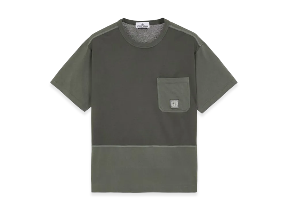Stone Island 22044 Cotton Jersey Garment Dyed Short Sleeve T-Shirt - 24SS "Musk Green"