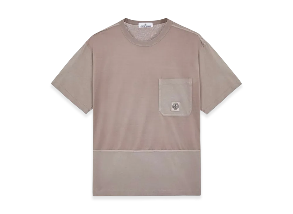 Stone Island 22044 Cotton Jersey Garment Dyed Short Sleeve T-Shirt - 24SS "Dove Gray"