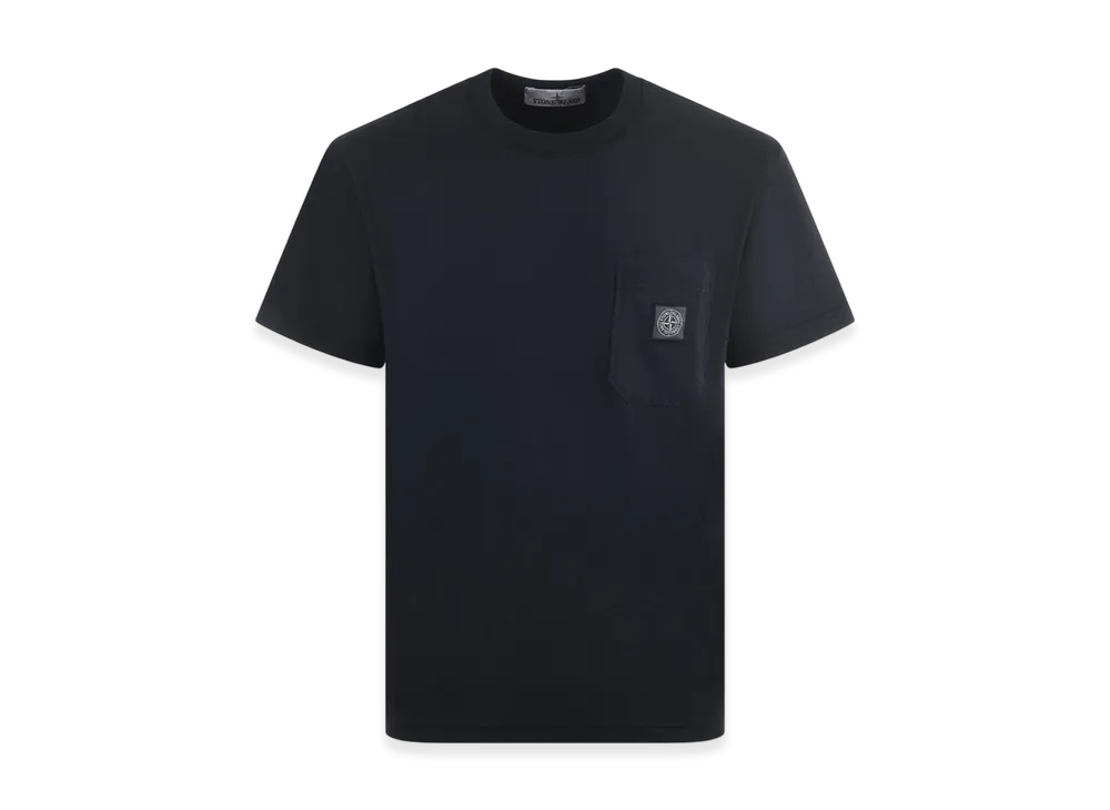 Stone Island 21957 Organic Cotton Jersey Fissato Effect T-Shirt - 23SS "Navy Blue"