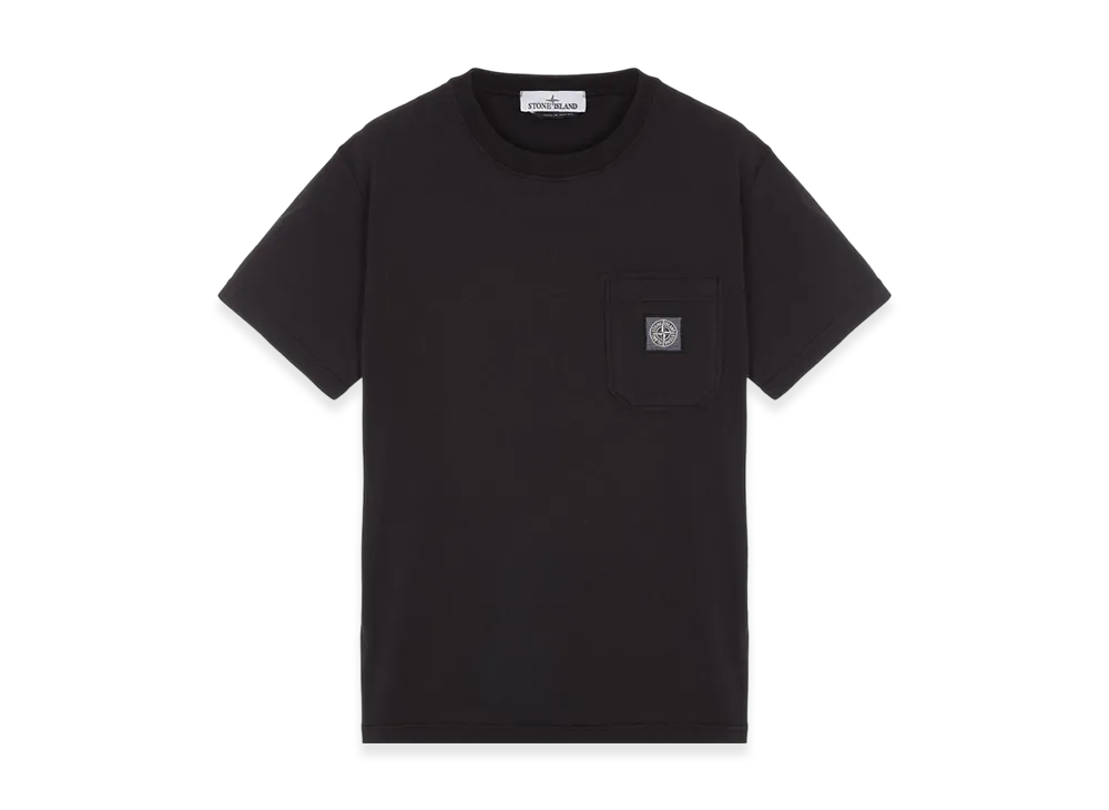 Stone Island 21957 Organic Cotton Jersey Fissato Effect T-Shirt - 23SS "Black"