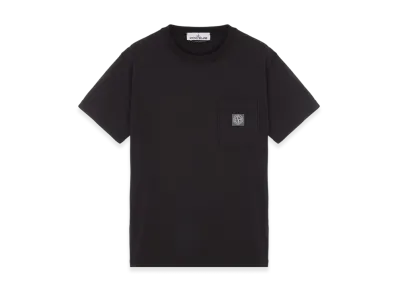 Stone Island 21957 Organic Cotton Jersey Fissato Effect T-Shirt - 23SS "Black"