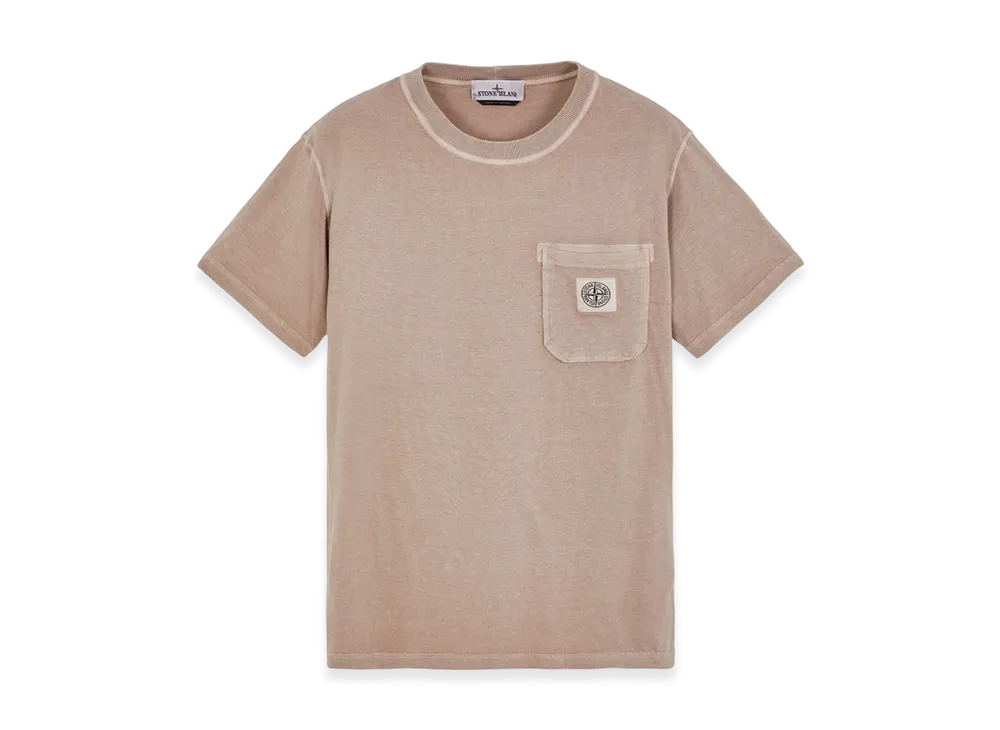 Stone Island 21957 Organic Cotton Jersey Fissato Effect T-Shirt - 23SS "Dove Grey"