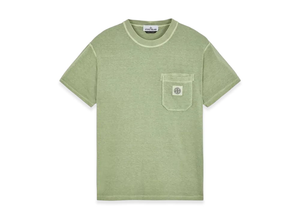 Stone Island 21957 Organic Cotton Jersey Fissato Effect T-Shirt - 23SS "Sage Green"