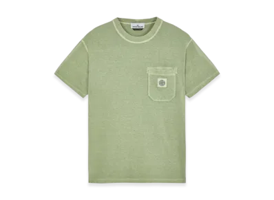 Stone Island 21957 Organic Cotton Jersey Fissato Effect T-Shirt - 23SS "Sage Green"