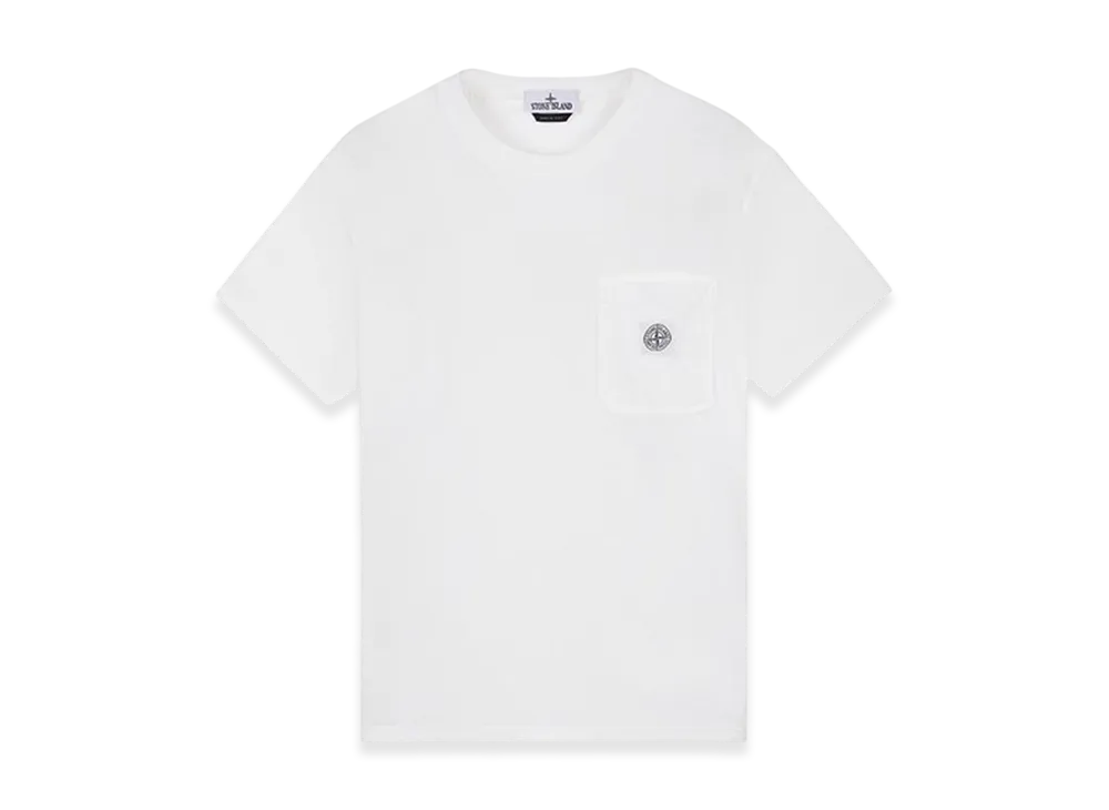 Stone Island 21957 Fissato Treatment Short Sleeve Organic Cotton T-Shirt - 24SS "White"