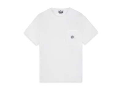 Stone Island 21957 Fissato Treatment Short Sleeve Organic Cotton T-Shirt - 24SS "White"