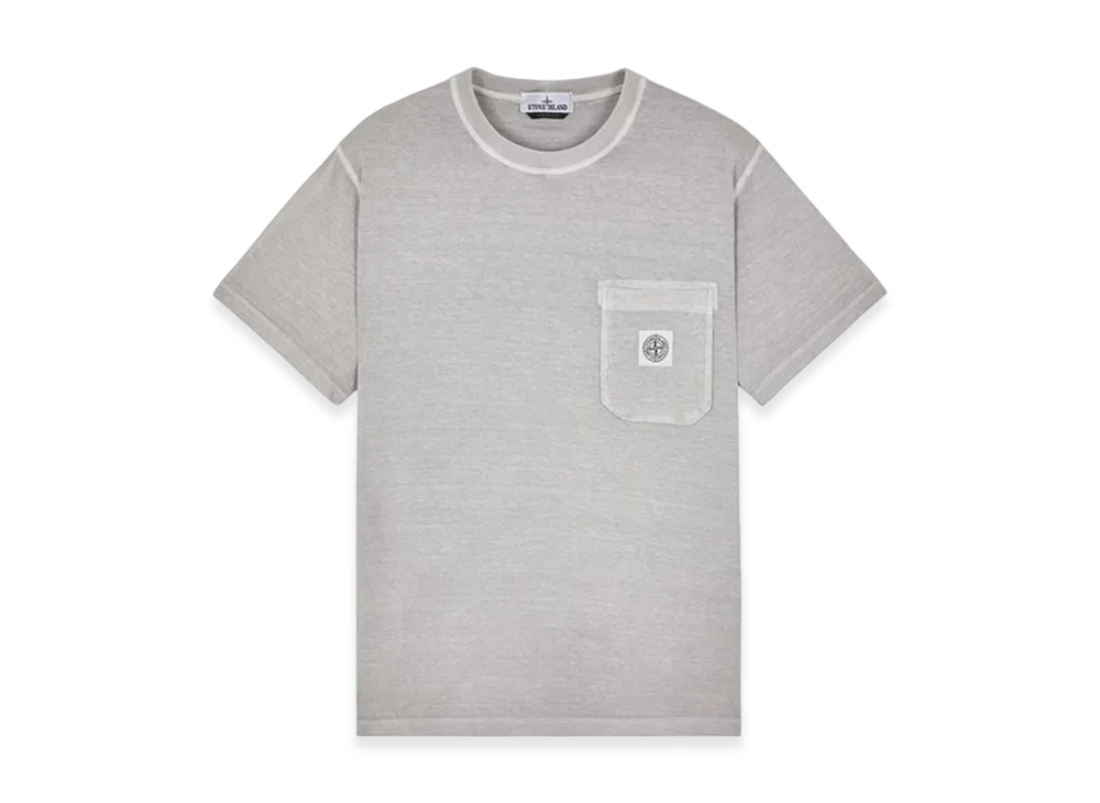Stone Island 21957 Fissato Treatment Short Sleeve Organic Cotton T-Shirt - 24SS "Dust Gray"
