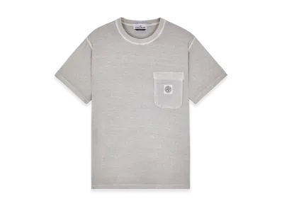 Stone Island 21957 Fissato Treatment Short Sleeve Organic Cotton T-Shirt - 24SS "Dust Gray"