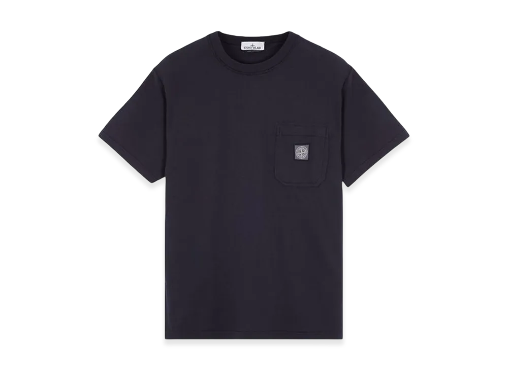 Stone Island 21957 Fissato Treatment Short Sleeve Organic Cotton T-Shirt - 24SS "Blue"