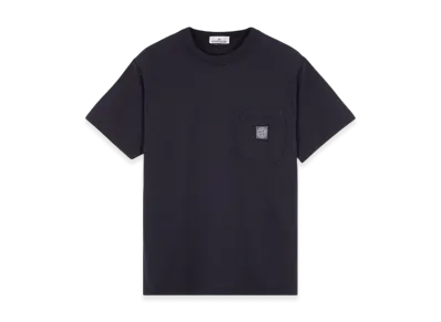 Stone Island 21957 Fissato Treatment Short Sleeve Organic Cotton T-Shirt - 24SS "Blue"