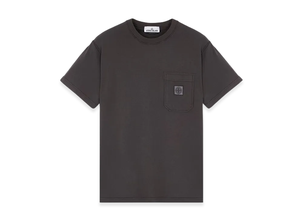 Stone Island 21957 Fissato Treatment Short Sleeve Organic Cotton T-Shirt - 24SS "Steel Gray"