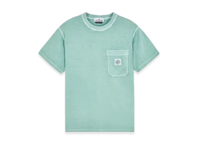 Stone Island 21957 Fissato Treatment Short Sleeve Organic Cotton T-Shirt - 24SS "Light Green"