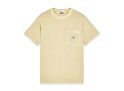 Stone Island 21957 Fissato Treatment Short Sleeve Organic Cotton T-Shirt - 24SS "Ecru"