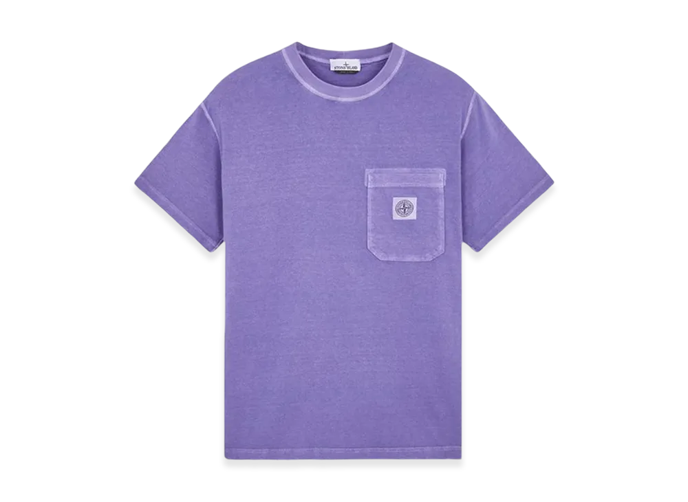 Stone Island 21957 Fissato Treatment Short Sleeve Organic Cotton T-Shirt - 24SS "Lavender"