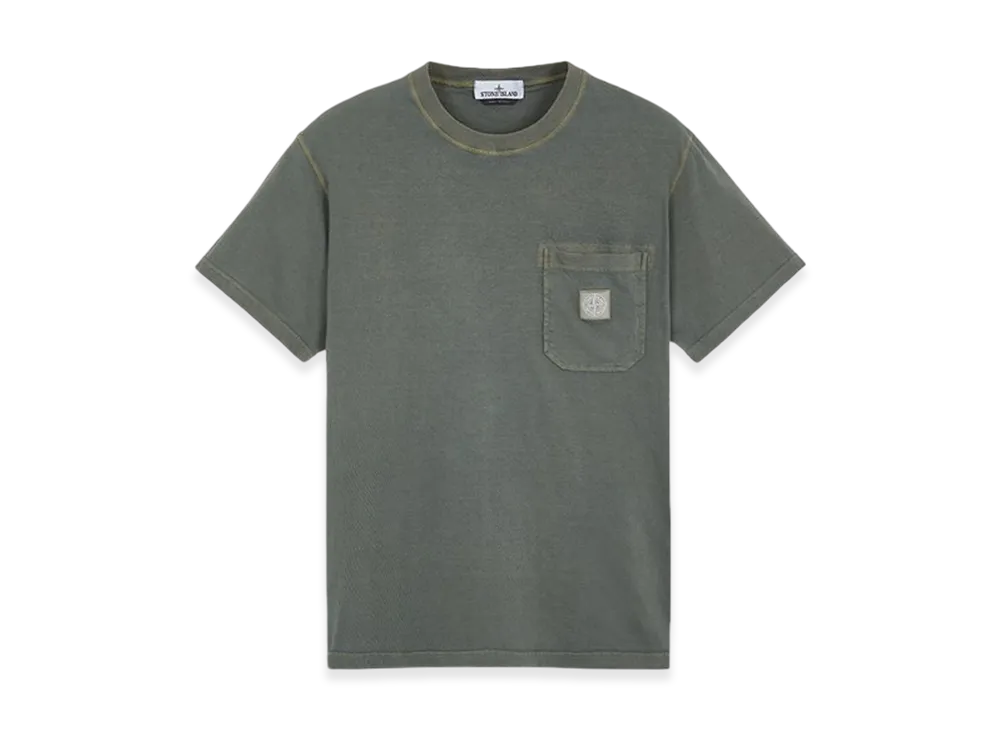 Stone Island 21957 Fissato Treatment Short Sleeve Organic Cotton T-Shirt - 24SS "Musk Green"