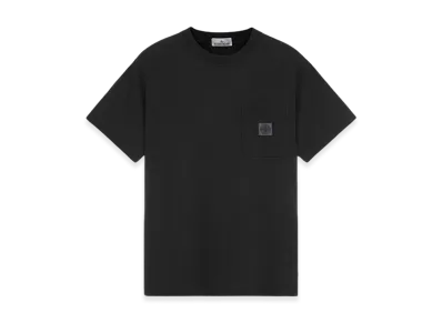 Stone Island 21957 Fissato Treatment Short Sleeve Organic Cotton T-Shirt - 24SS "Black"