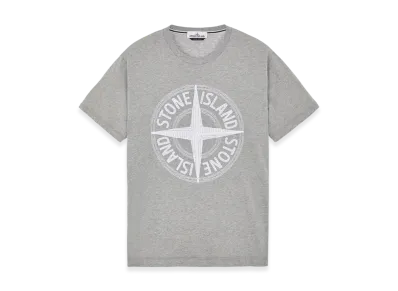 Stone Island 21580 Stitches Three Embroidery Short Sleeve T-Shirt - 23SS "Dust Melange"