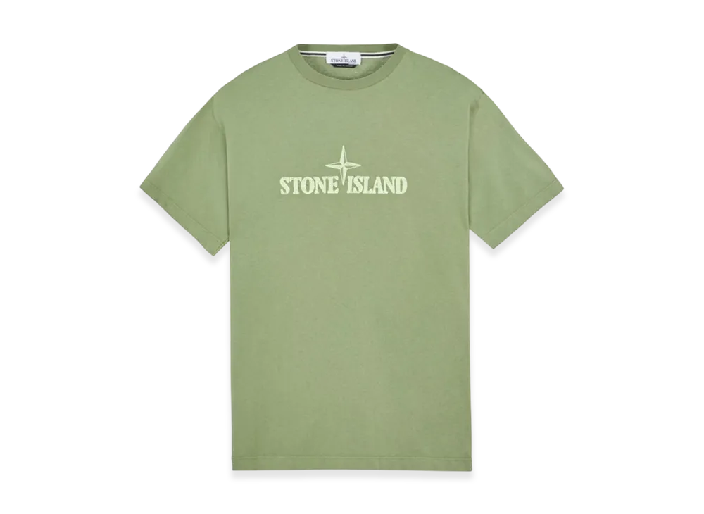 Stone Island 21579 Stitches Two Embroidery T-Shirt - 23SS "Sage Green"