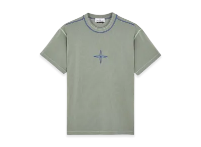 Stone Island 21479 Garment Dyed Short Sleeve T-Shirt - 23FW "Sage Green"