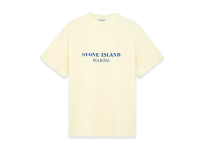 Stone Island 207X4 24/2 Cotton Jersey Old Effect Stone Island Marina Oversized Fit Short-Sleeve T-Shirt - 24FW "Butter"