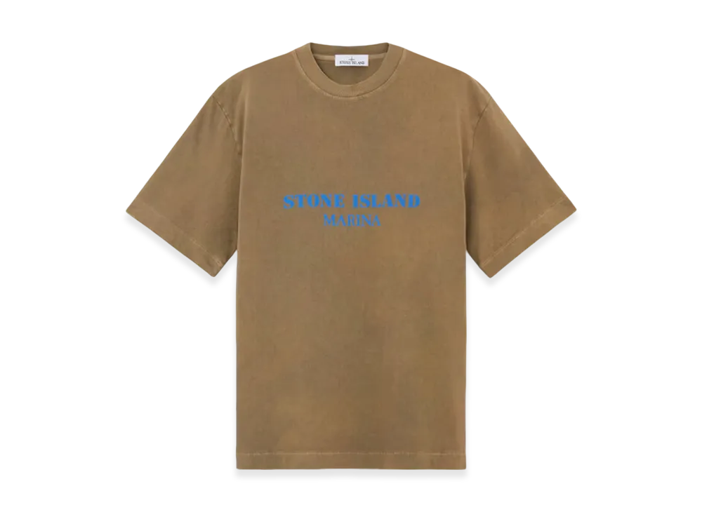 Stone Island 207X4 Marina 24/2 Cotton Jersey Old Effect Oversized Fit Short Sleeve T-Shirt - 24FW "Walnut Brown"