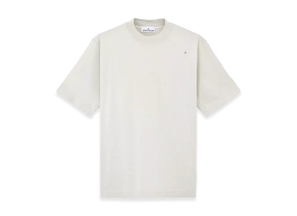 Stone Island 202G3 60/2 Mercerized Cotton Jersey Stone Island Stellina Short-Sleeve T-Shirt with Embroidery - 24FW "Sand"