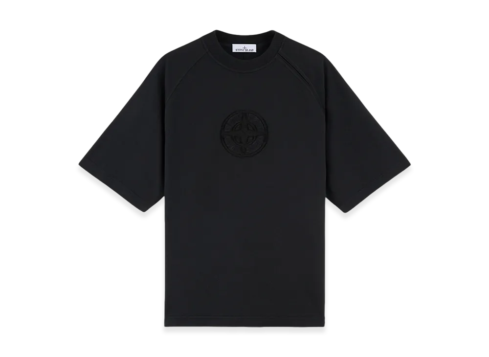 Stone Island 201M1 20/1 Organic Cotton Jersey Oversized Fit S/S T-Shirt - 24FW "Black"