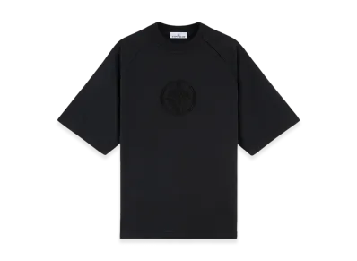 Stone Island 201M1 20/1 Organic Cotton Jersey Oversized Fit S/S T-Shirt - 24FW "Black"