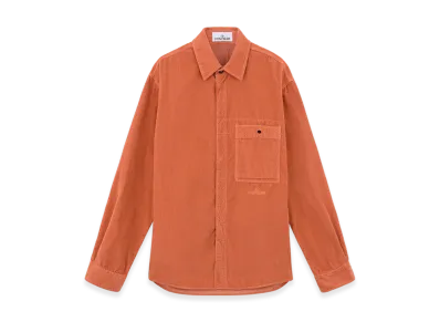 Stone Island 12707 Micro Corduroy Relaxed Fit L/S Shirt - 24FW "Orange"