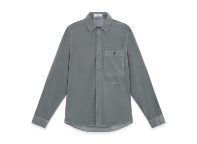 Stone Island 12707 Micro Corduroy Relaxed Fit L/S Shirt - 24FW "Green Grey"